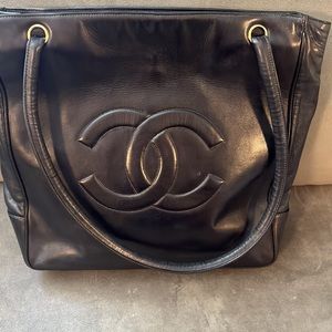 Vintage CHANEL Black Tote Bag